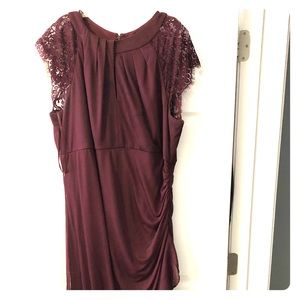 Burgundy straight gown